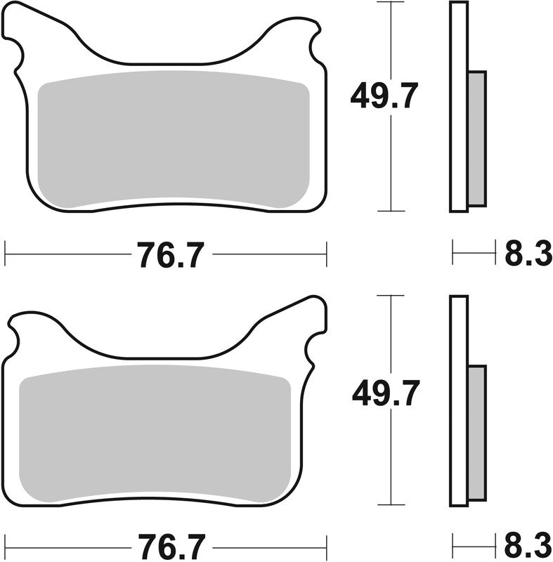 BREMB BRAKE PADS 07GR75SA SINTER METAL