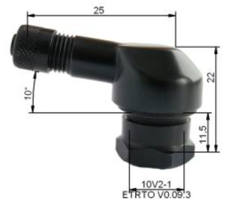 PROVC ANGLE VALVE L:25MM H:22MM Ø11,5MM