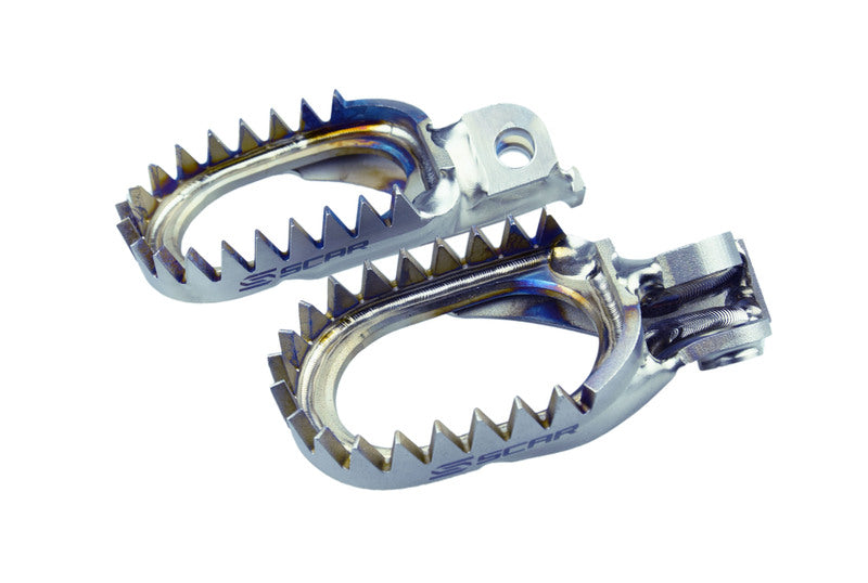 SCAR FOOT PEGS TITANE ANTI MUD
