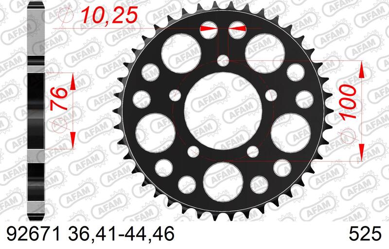 AFAM RR SPROC 525 STEEL ST 92671, 43