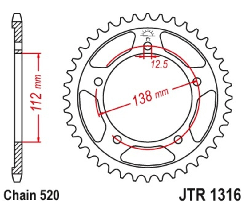 JTSPR RR SPROC 520 STEEL ST 1316, 39