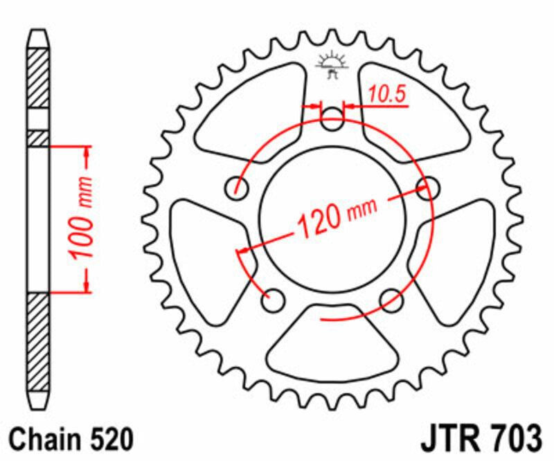 JTSPR RR SPROC 520 STEEL ST 703, 43