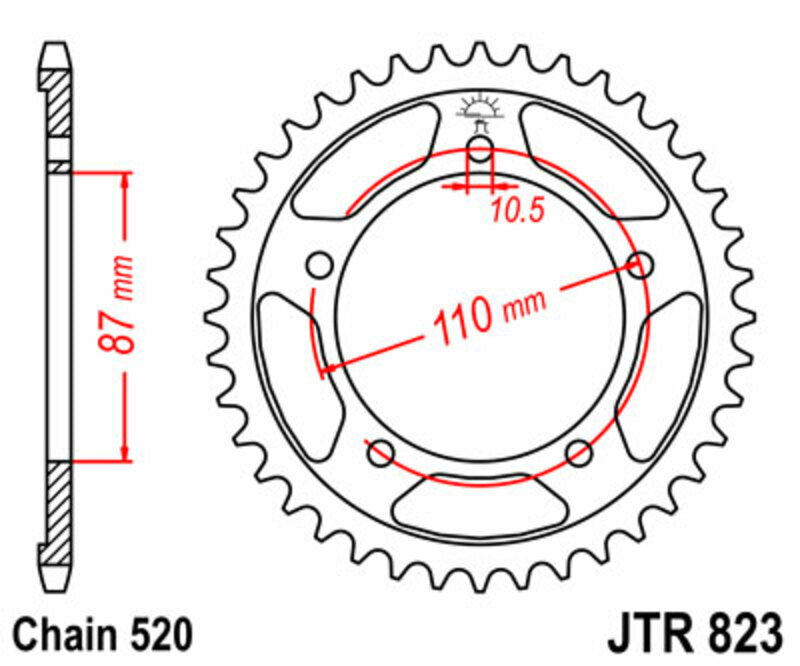 JTSPR RR SPROC 520 STEEL ST 823, 47