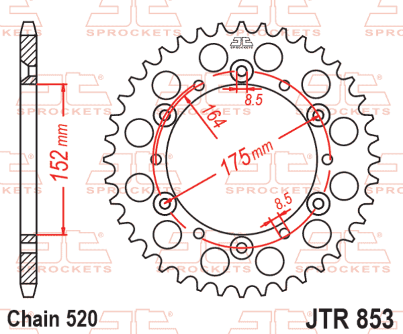 JTSPR RR SPROC 520 STEEL ST 853, 46