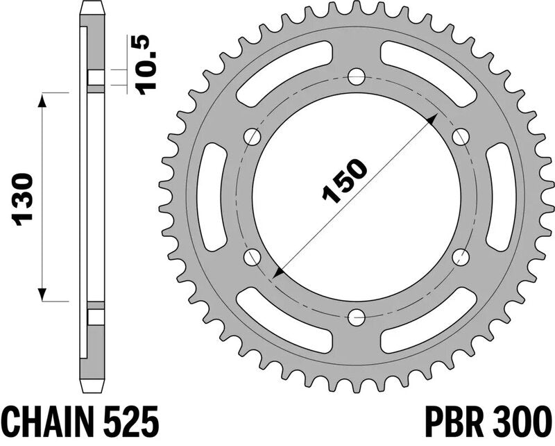 PBR RR SPROC 525 STEEL ST 300, 47
