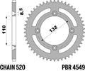 PBR RR SPROC 520 STEEL ST 4549, 48