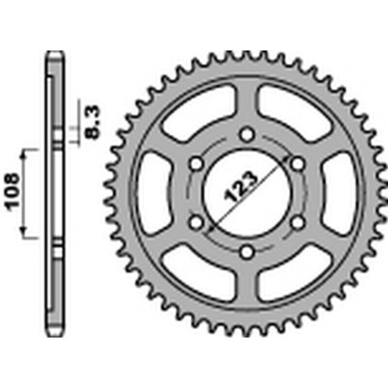 PBR RR SPROC 428 STEEL ST 4606, 58