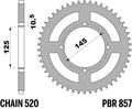 PBR RR SPROC 520 STEEL ST 857, 40