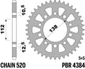 PBR RR SPROC 520 STEEL ST 4384, 43