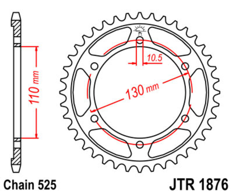 JTSPR RR SPROC 525 STEEL ST 1876, 42