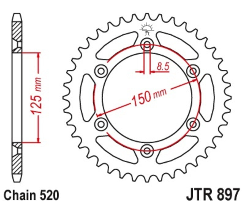 JTSPR RR SPROC 520 STEEL ST 897, 41