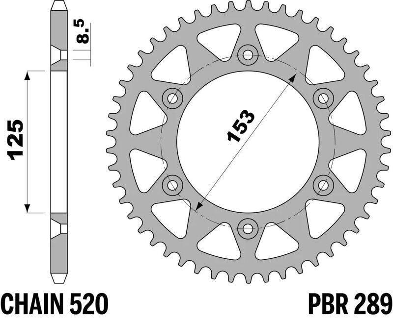 PBR RR SPROC 520 STEEL ST 289, 51