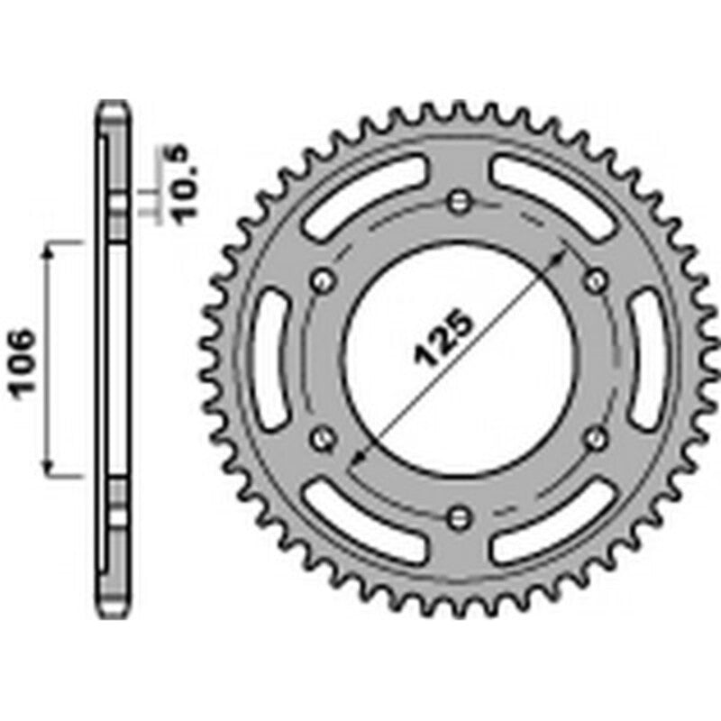 PBR RR SPROC 525 STEEL ST 4529, 50
