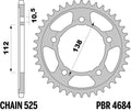 PBR RR SPROC 525 STEEL ST 4684, 45