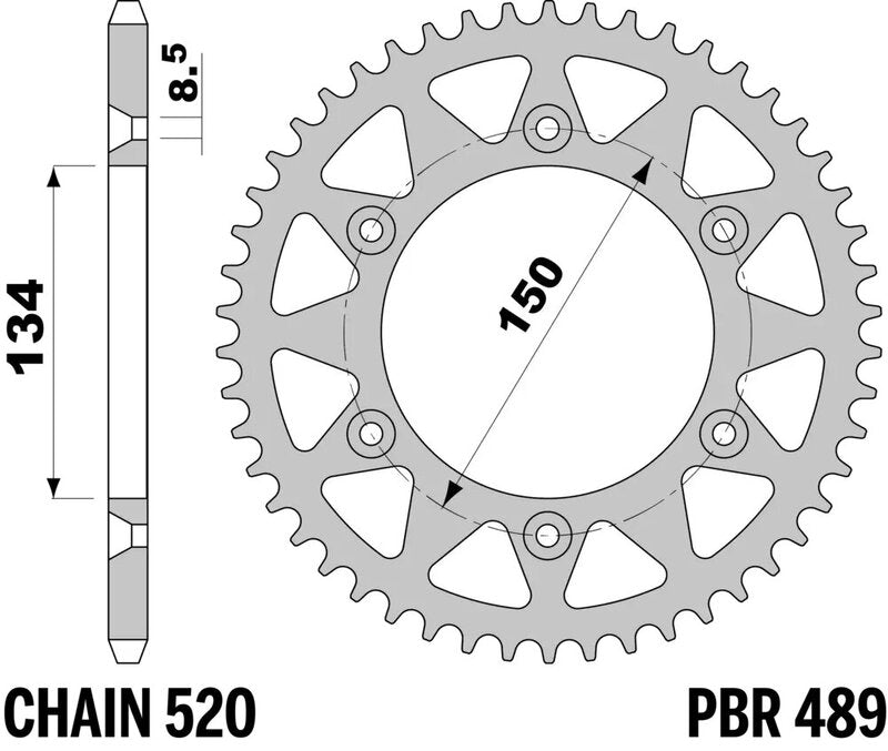PBR RR SPROC 520 STEEL ST 489, 42
