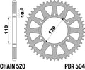 PBR RR SPROC 520 STEEL ST 504, 41