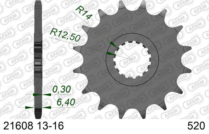 AFAM FR SPROC 520 STEEL ST 21608, 13