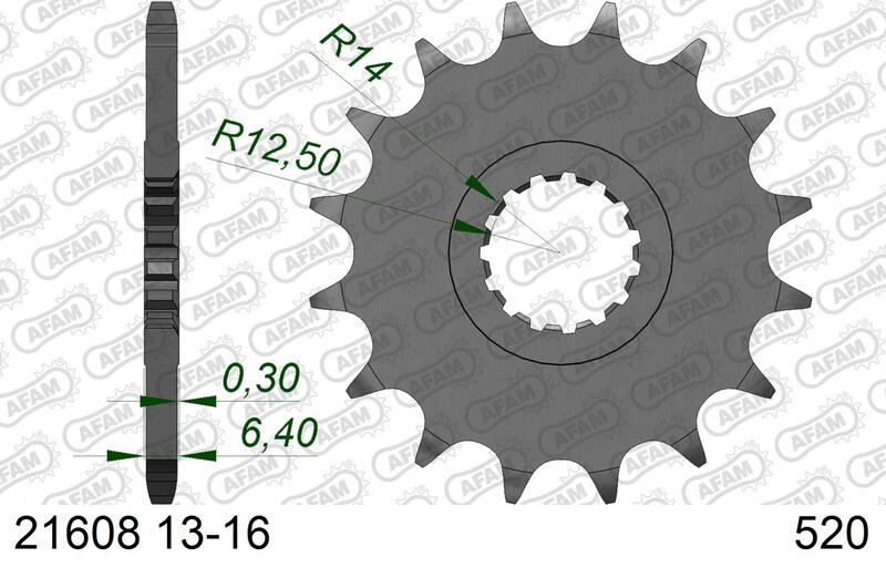 AFAM FR SPROC 520 STEEL ST 21608, 14