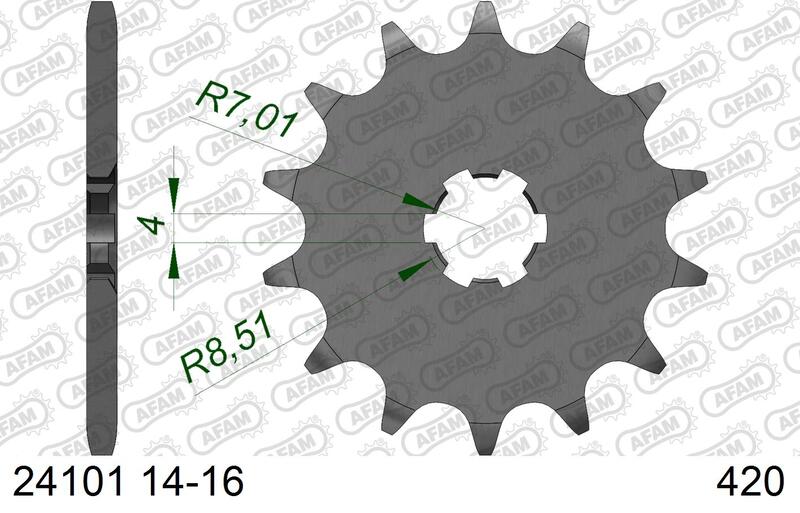 AFAM FR SPROC 420 STEEL ST 24101, 15