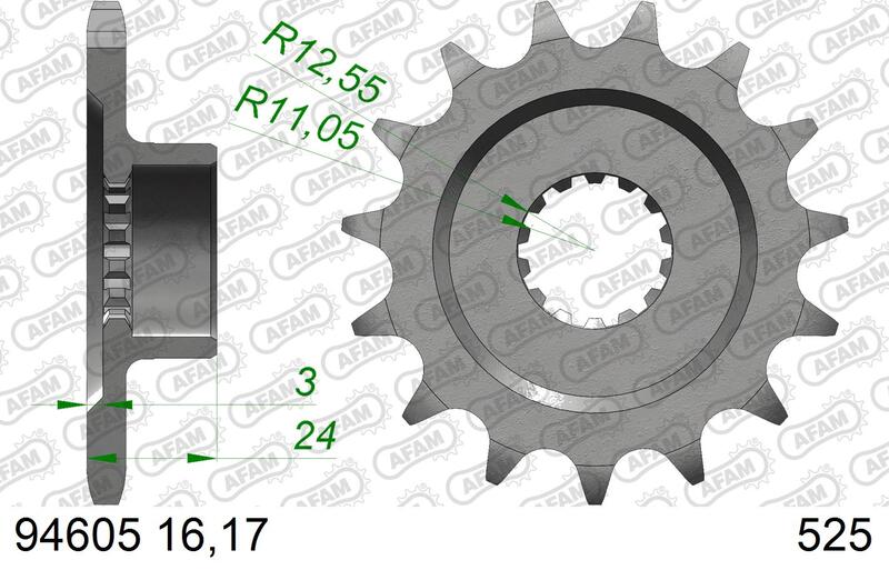 AFAM FR SPROC 525 STEEL ST 94605, 16
