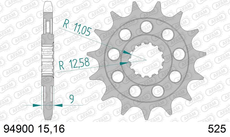 AFAM FR SPROC 525 STEEL ST 94900, 16