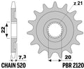 PBR FR SPROC 520 STEEL ST 2120, 14