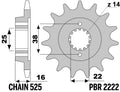 PBR FR SPROC 525 STEEL ST 2222, 15