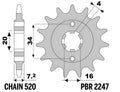 PBR FR SPROC 520 STEEL ST 2247, 13