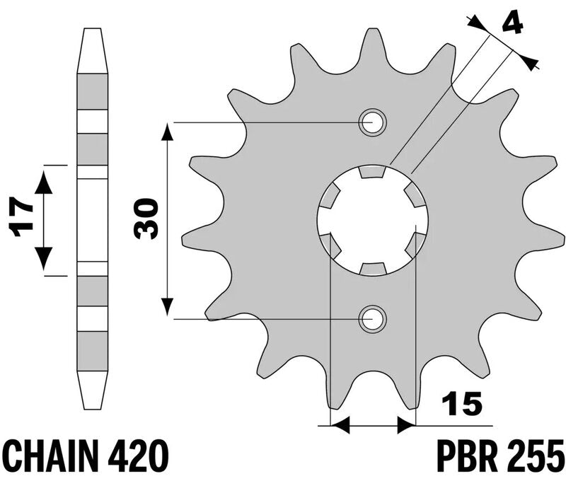 PBR FR SPROC 420 STEEL ST 255, 14