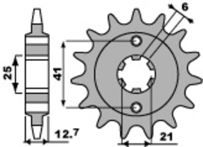 PBR FR SPROC 530 STEEL ST 288, 16