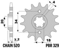 PBR FR SPROC 520 STEEL ST 329, 14
