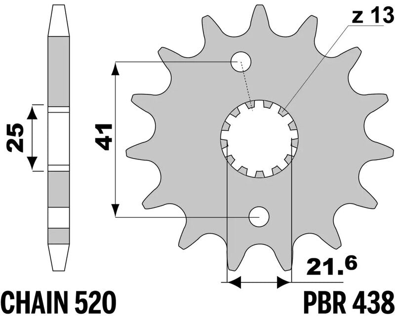 PBR FR SPROC 520 STEEL ST 438, 14