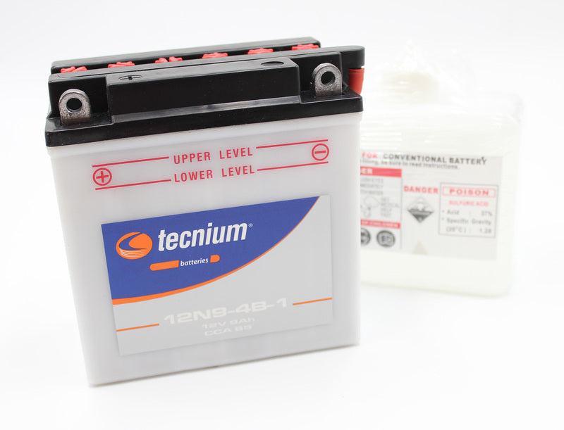 TECNI BATTERY 12N9-4B-1 CONV W/ ACID