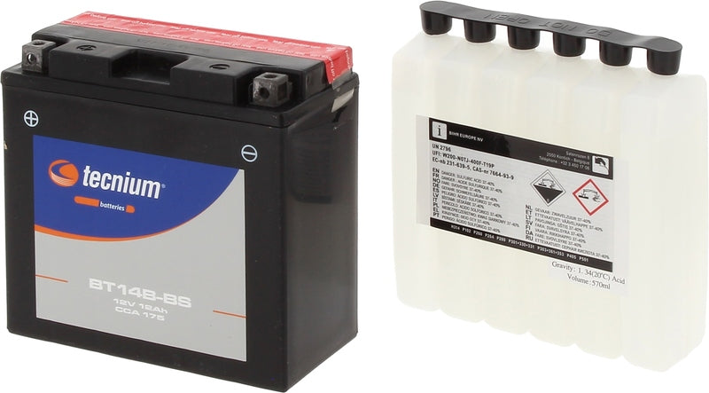 TECNI BATTERY BT14B-BS MF W/ ACID