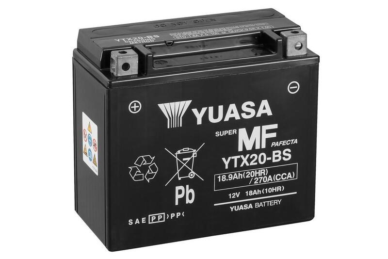 YUASA BATTERY YTX20-BS MF W/ ACID