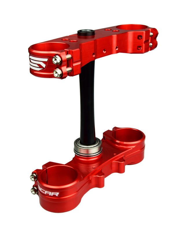 SCAR TRPL CLAMP OFFSET OEM, RED