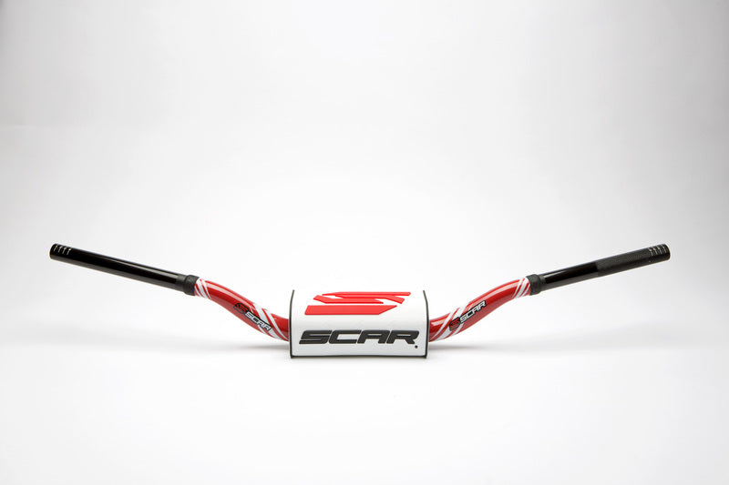 SCAR HANDLEBAR O2 SHORT RED, WHT