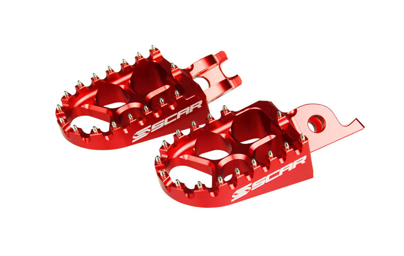 SCAR FOOT PEGS EVO, RED