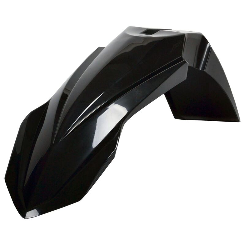 POLIS PLASTIC FRONT FENDER, BLK/BLK