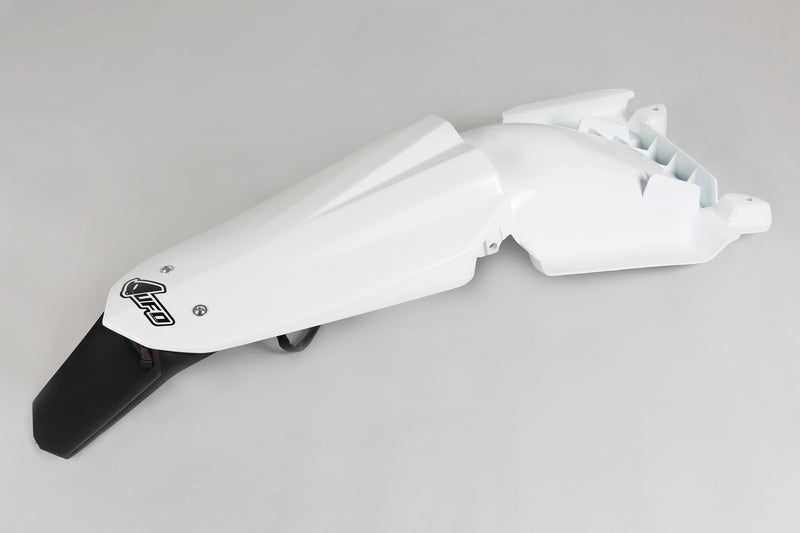 UFO PLASTIC REAR FENDER, WHT/WHT