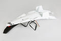 UFO PLASTIC REAR FENDER, WHT/WHT