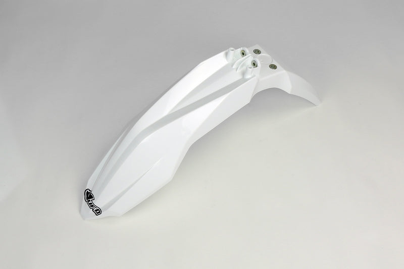 UFO PLASTIC FRONT FENDER, WHT/WHT
