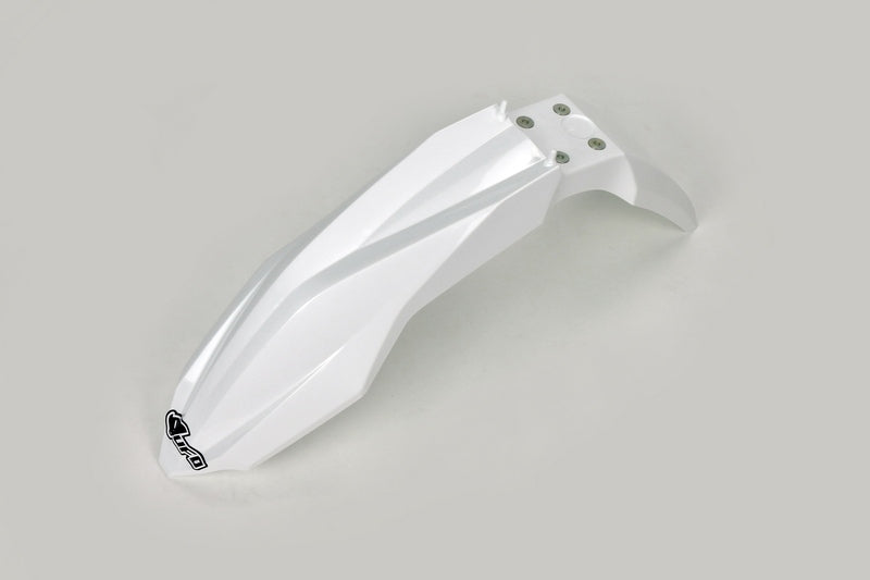 UFO PLASTIC FRONT FENDER, WHT/WHT