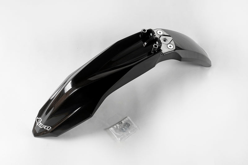 UFO PLASTIC FRONT FENDER, BLK/BLK