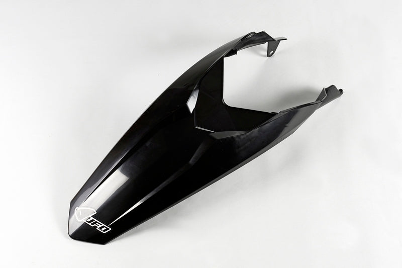 UFO PLASTIC REAR FENDER, BLK/BLK