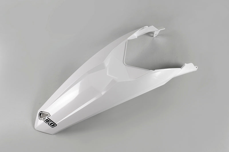 UFO PLASTIC REAR FENDER, WHT/WHT