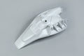 UFO PLASTIC REAR FENDER, WHT/WHT
