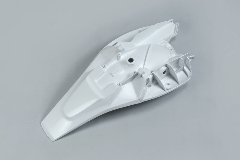 UFO PLASTIC REAR FENDER, WHT/WHT