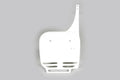 UFO PLASTIC FRONT PLATE, WHT/WHT