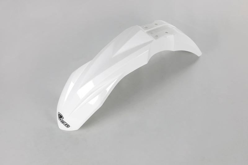 UFO PLASTIC FRONT FENDER, WHT/WHT